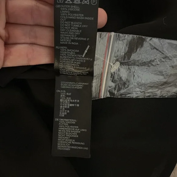 Flaw - New Reiss Long Sleeve Pintuck Floral Ruffle Mini Dress Size 12 NWT - Picture 13 of 13